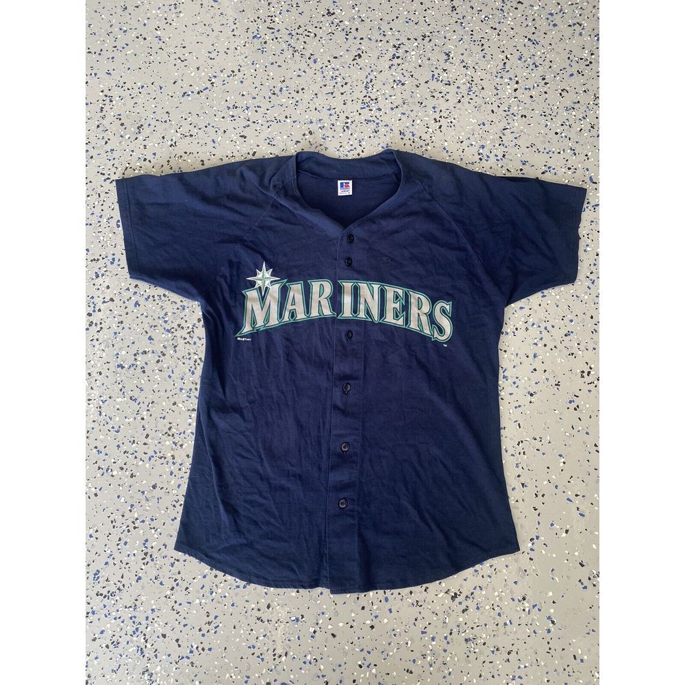 VTG 1997 Russell‎ MLB Seattle Mariners Ken Griffey Jr Shirt Jersey Size Mens XL